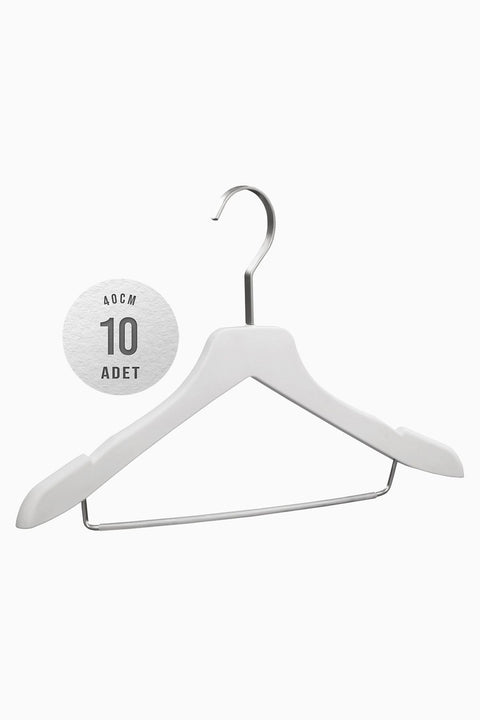 10'lu BPS 40cm Soft Touch Kaplamalı BH Plastik Askı (2) AkalBatu
