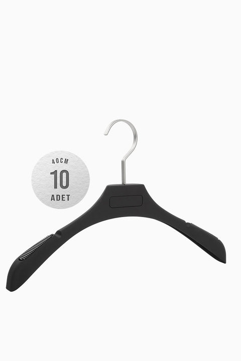 10'lu ICS 40cm Soft Touch Kaplamalı Plastik Askı (1) AkalBatu
