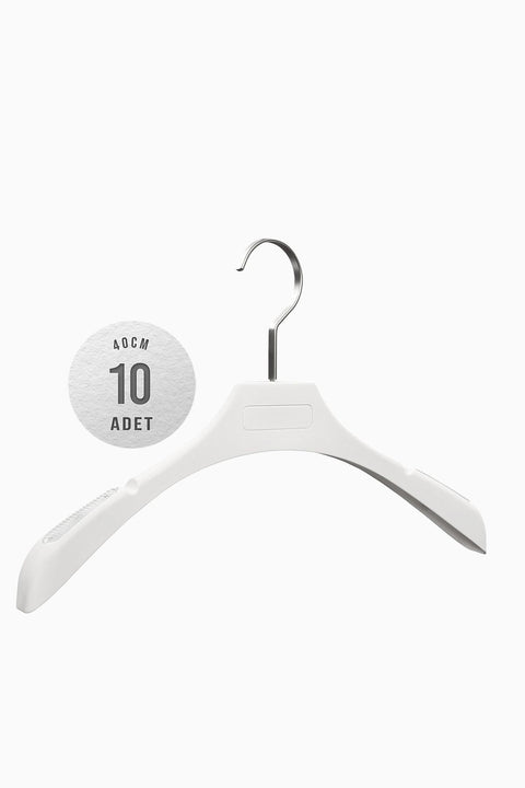 10'lu ICS 40cm Soft Touch Kaplamalı Plastik Askı (2) AkalBatu