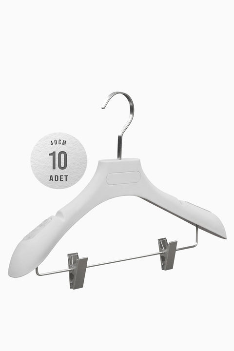 10'lu KCS 40cm Soft Touch Kaplamalı BM Plastik Takım Askısı (1) AkalBatu