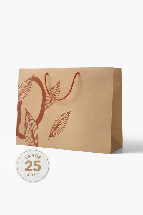No1 25'li Floral Seri Kraft Çanta (13) AkalBatu