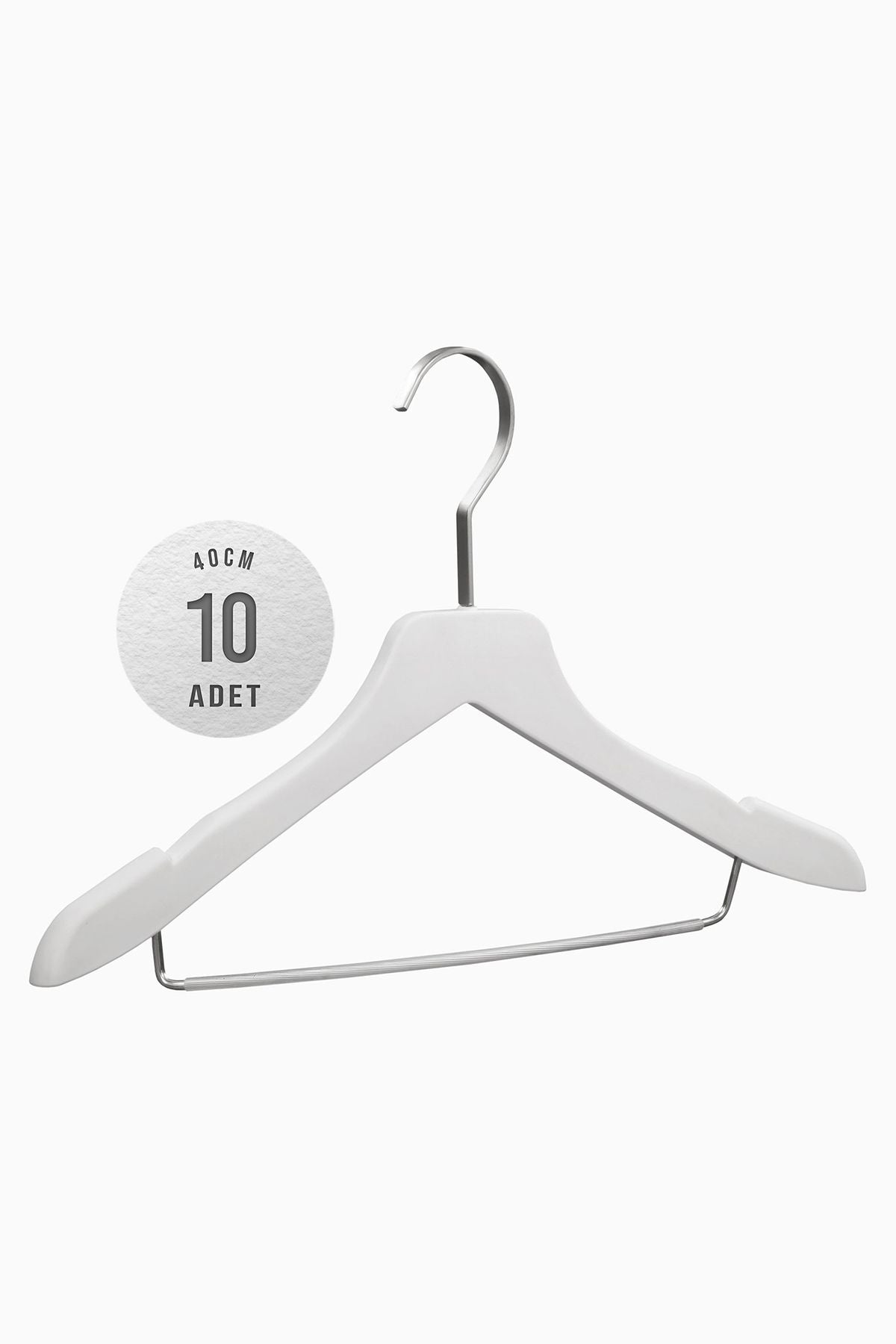 10'lu BPS 40cm Soft Touch Kaplamalı BH Plastik Askı (2) AkalBatu