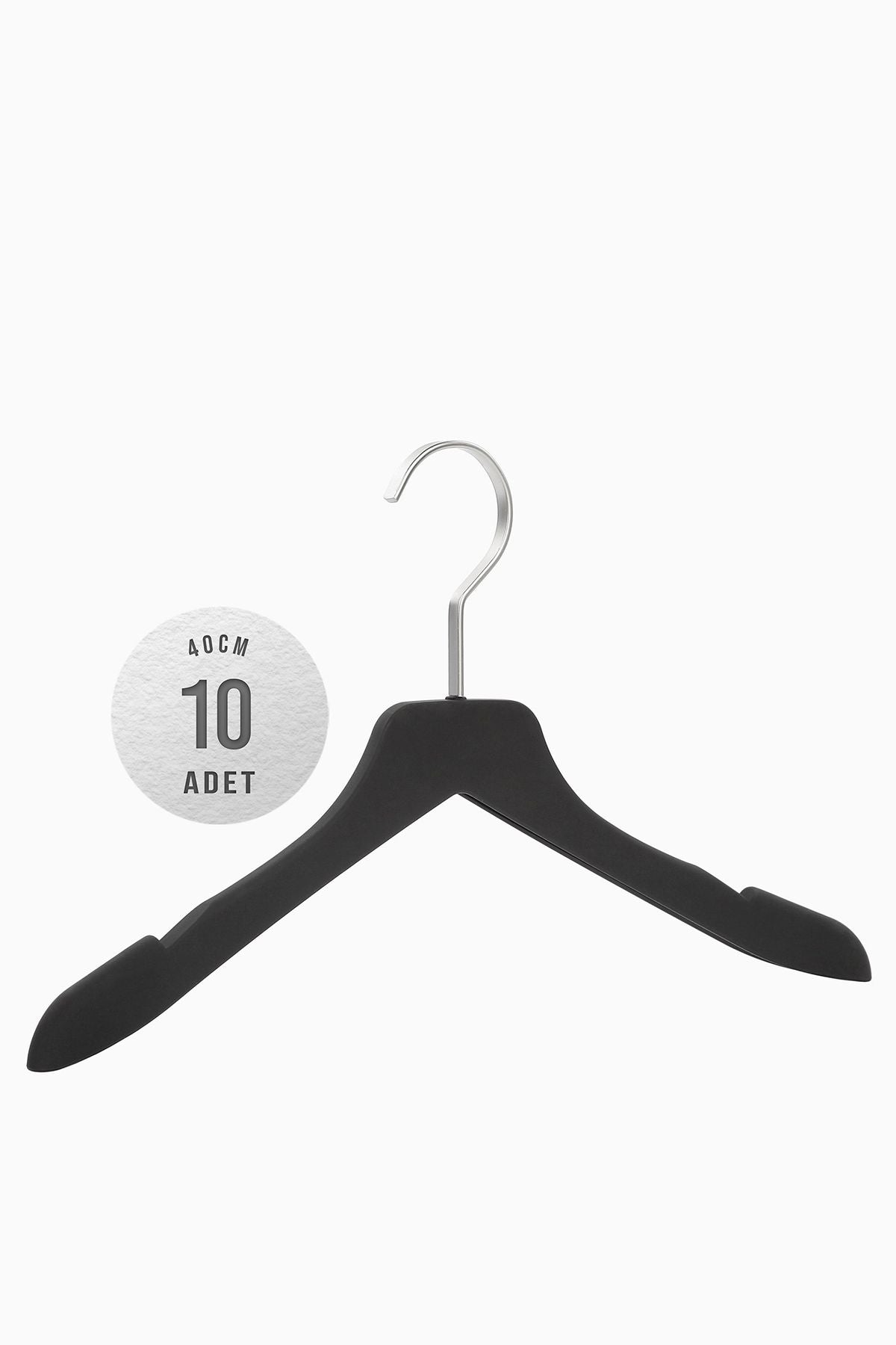 10'lu BPS 40cm Soft Touch Kaplamalı Plastik Askı (1) AkalBatu