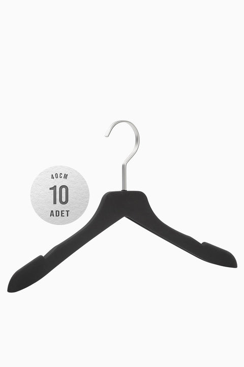 10'lu BPS 40cm Soft Touch Kaplamalı Plastik Askı (1) AkalBatu