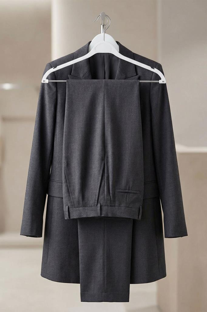 10'lu DBL 40cm Ahşap Görünümlü Dolgulu BH Plastik Takım Askısı