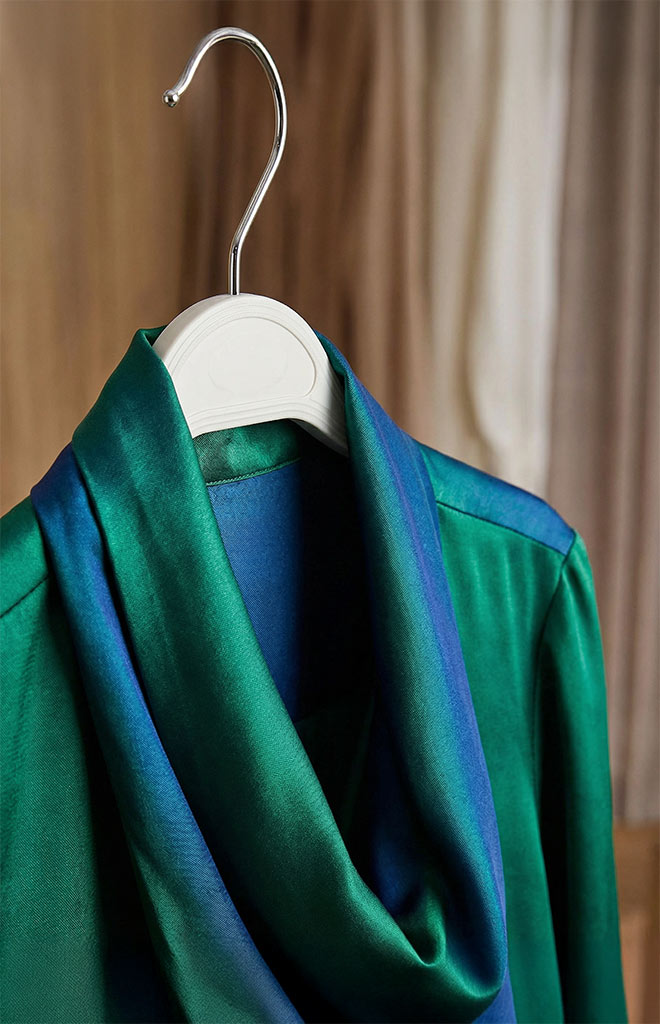 10'lu DBL 40cm Ahşap Görünümlü Dolgulu Plastik Üst Grup Askısı