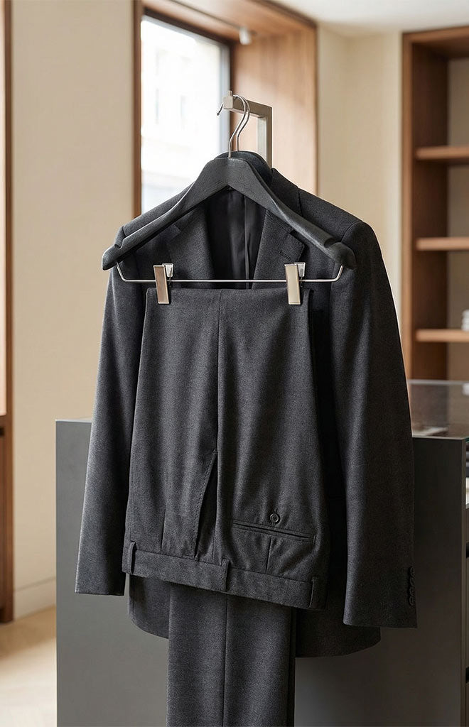 10'lu DCK 40cm Ahşap Görünümlü Dolgulu BM Plastik Takım Askısı