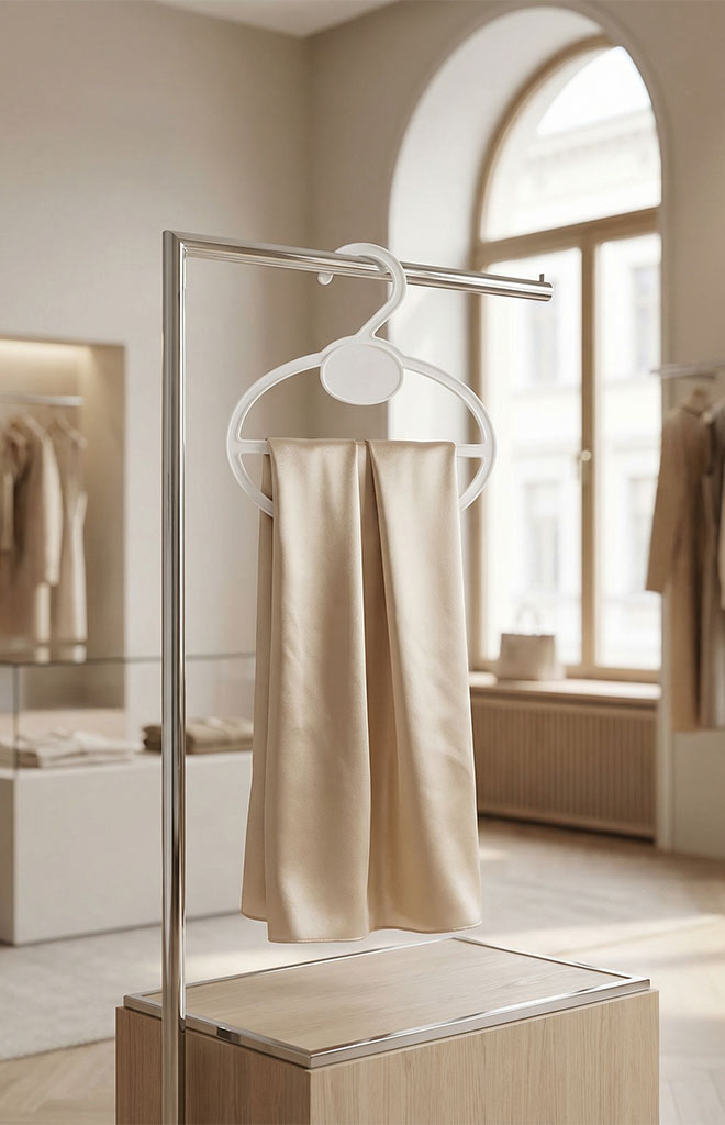 10-Piece Shawl Hanger - White