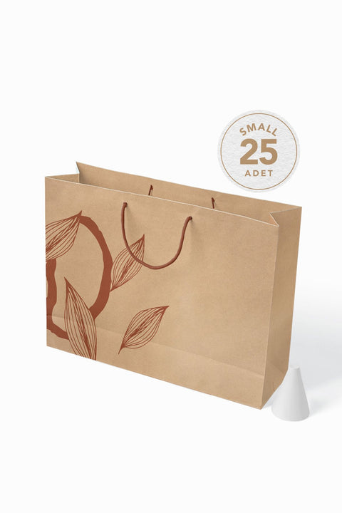 No1 25'li Floral Seri Kraft Çanta (5) AkalBatu