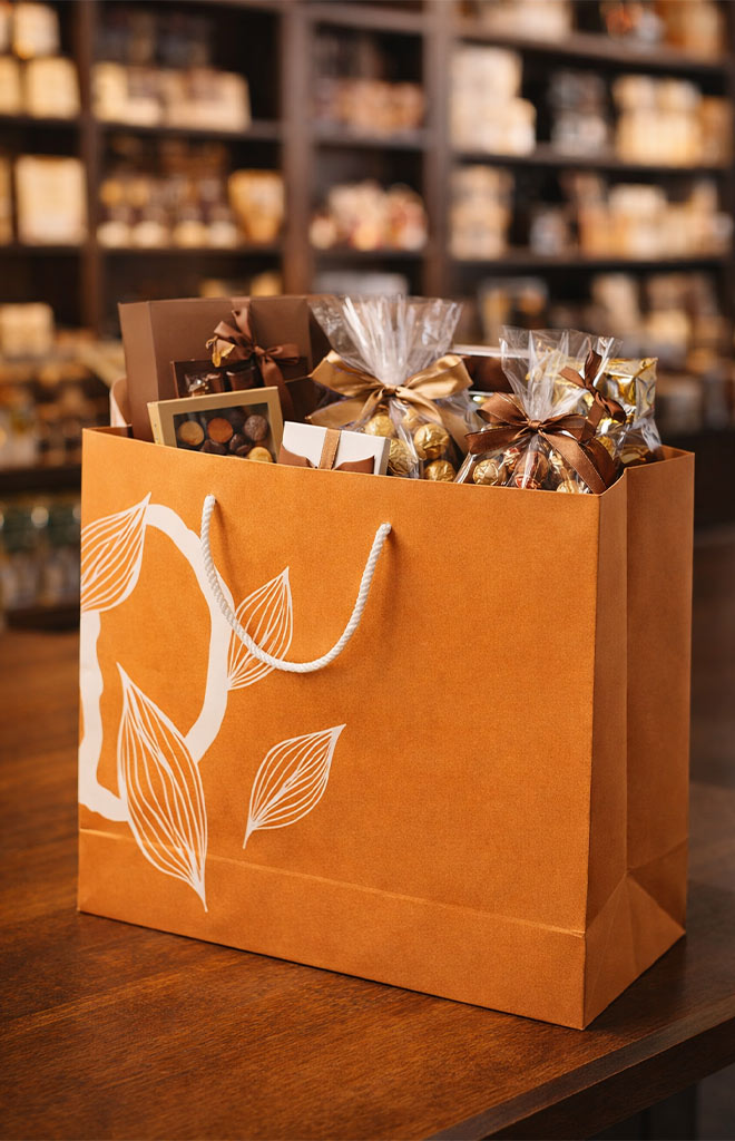 No1 25 Pack Floral Series Kraft Bag