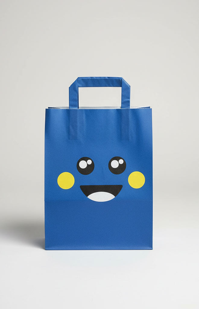 No1 5'li Emoji Baskılı Kraft Kağıt Çanta