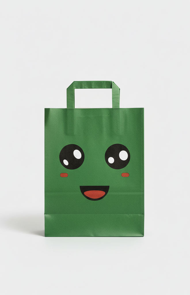 No1 5'li Emoji Baskılı Kraft Kağıt Çanta